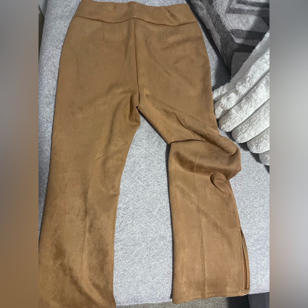 NY&Co Cognac Faux Suede Pants